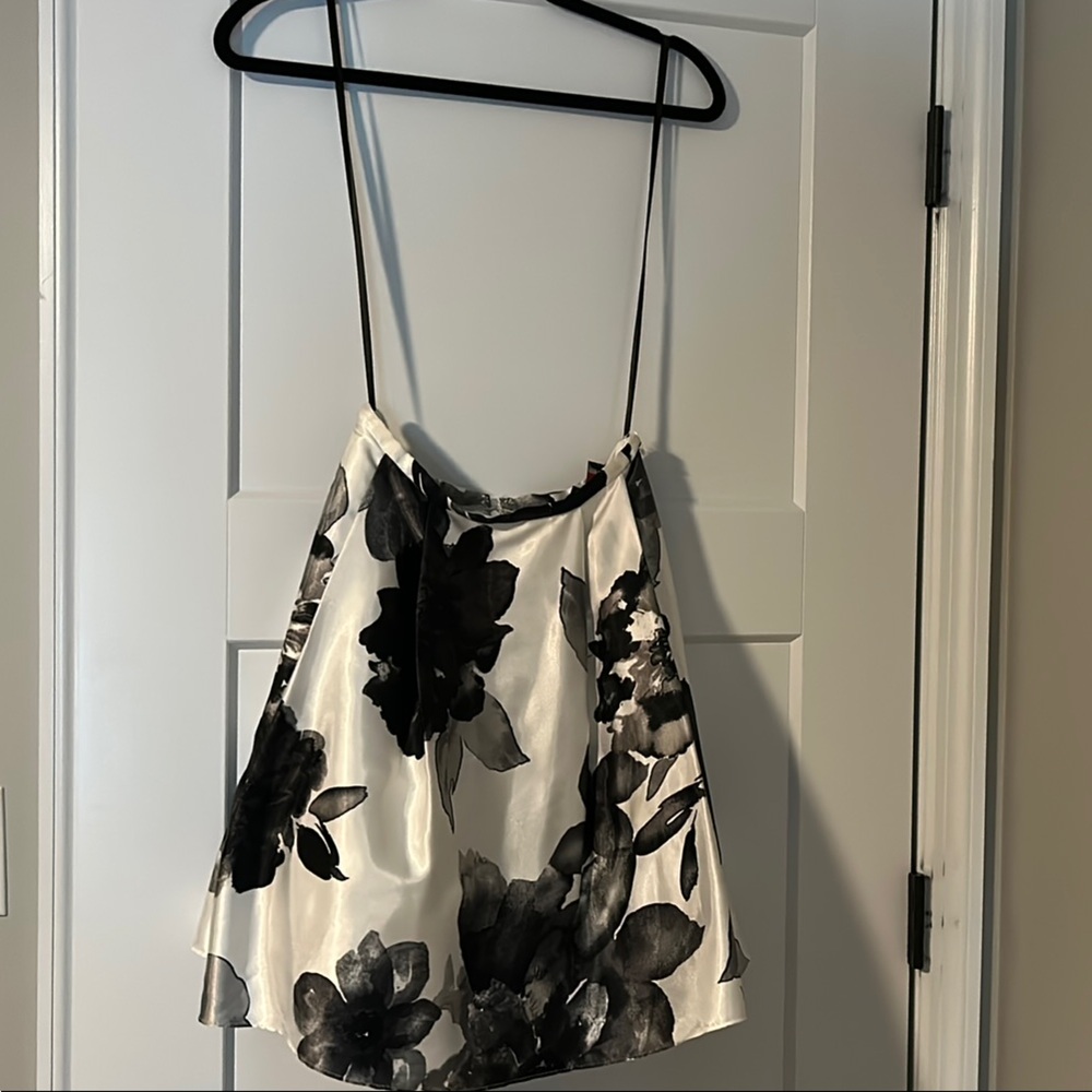 Black and White Floral Dress